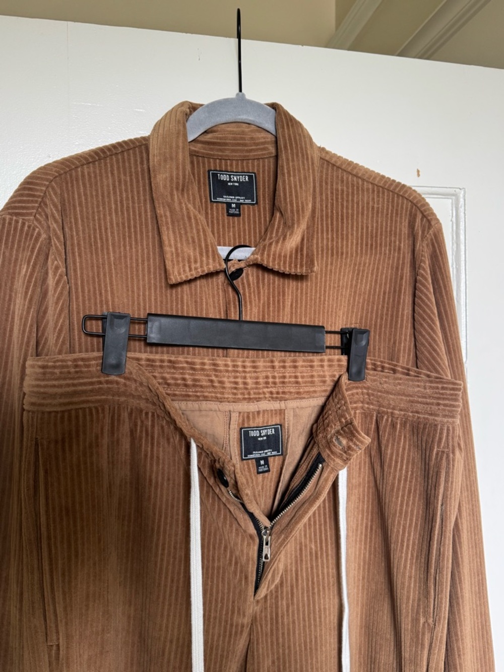 Todd Snyder Corduroy set Zip-Front Joggers — Warm Camel Brown